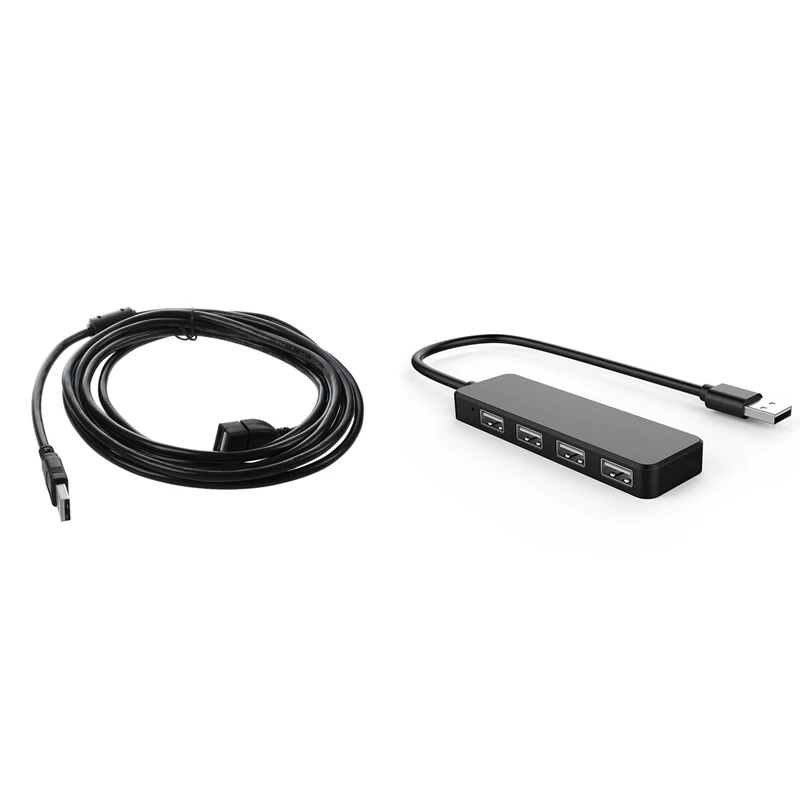 Ультратонкий телефон с 4 USB портами и 2 0 черного цвета кабель удлинитель для ПК