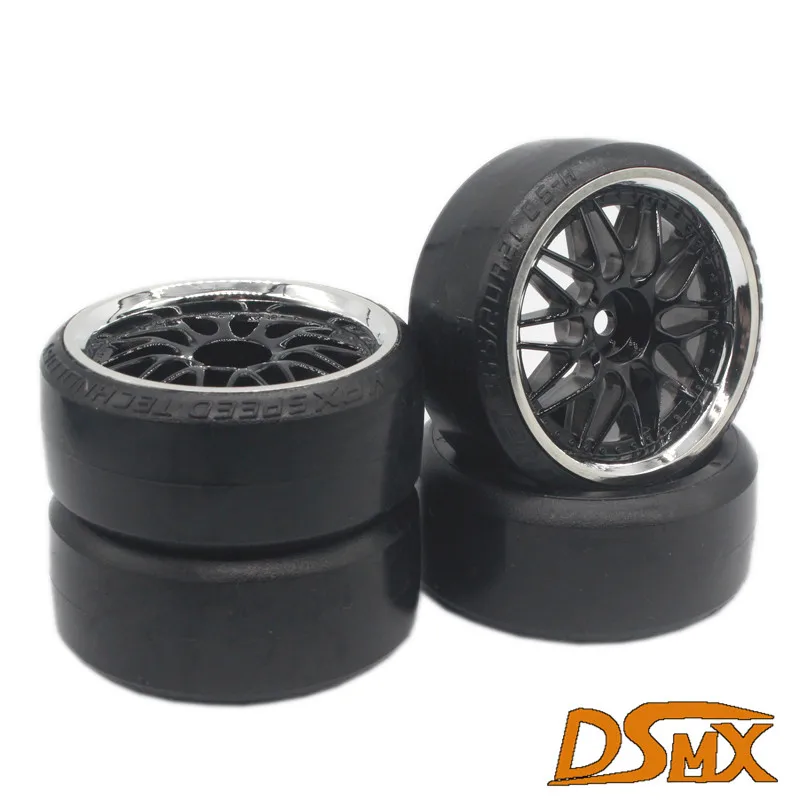 4 шт. RC 1:10 Дрифт Автомобильные пластиковые колесные диски и шины для HSP