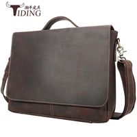 briefcases for man genuine leather 2021 male casual vintage large fashion travel business briefcase hand 15 laptop bags