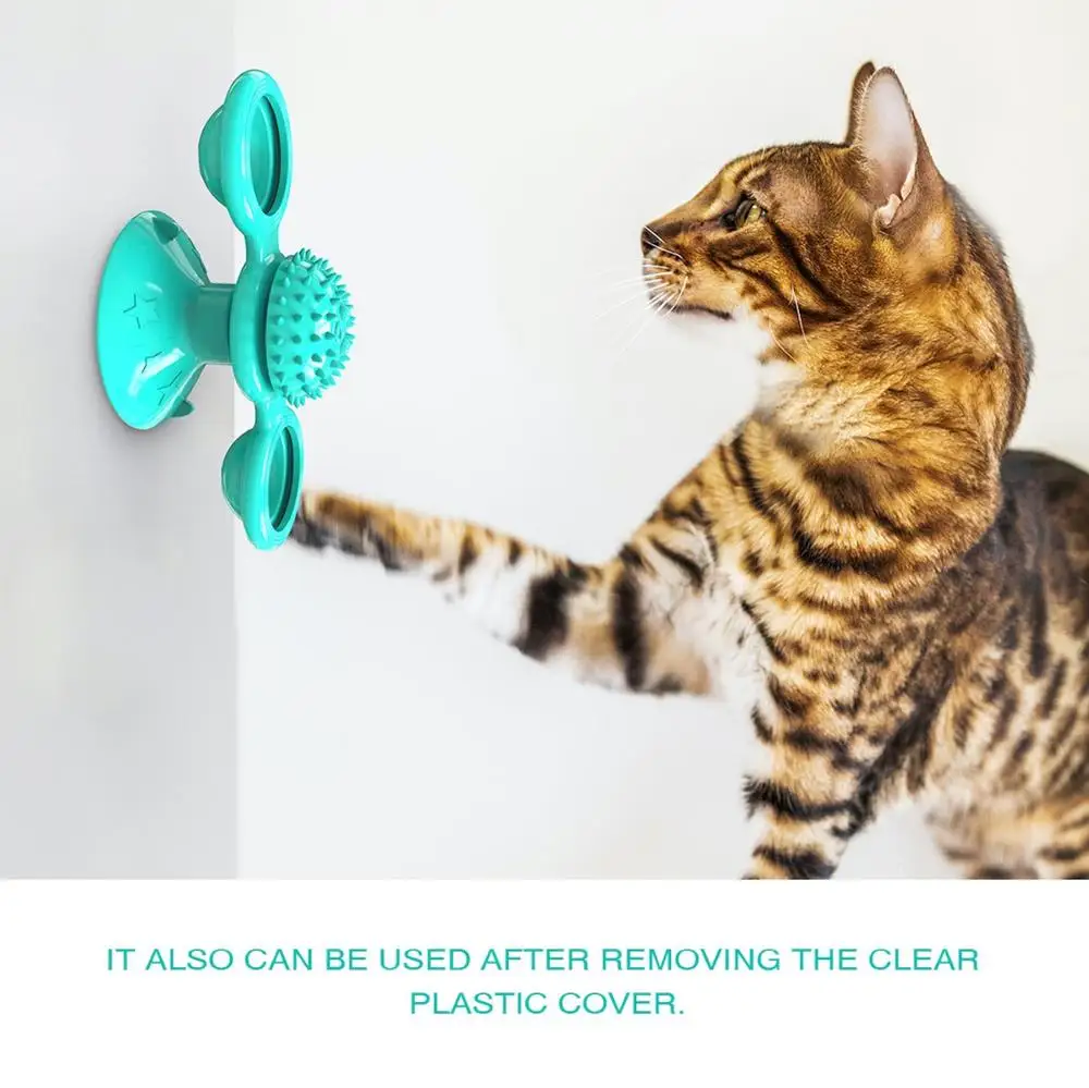 Игрушка для спиннинга кошек синего цвета материал TPR вращающаяся игрушка