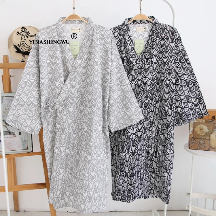 

Халат-кимоно мужской, хлопковый, в японском стиле, с принтом