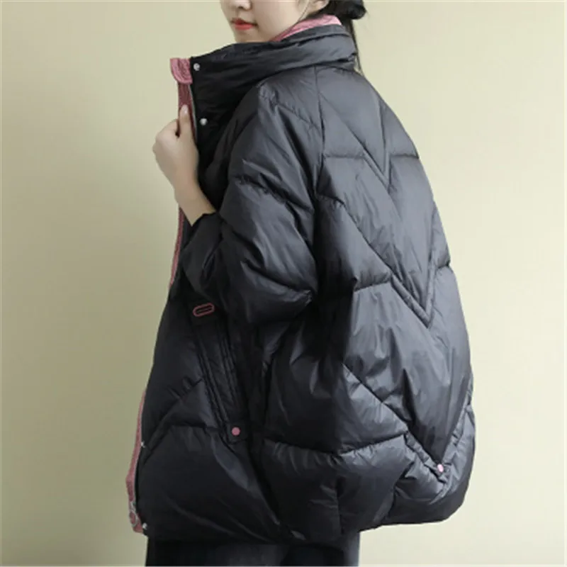 

2020 New Winter Outerwear Duck Down Women Coat Warm Female Parka Women Loose Down Jackets Plus Coats M38