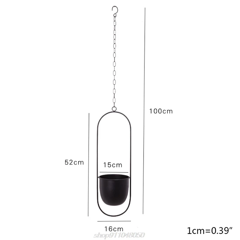 

Geometric Iron Hanging Planter Vase Simple Design Plant Pot Modern Window Ceiling Planters Hanger for Succulent M23 21 Dropship