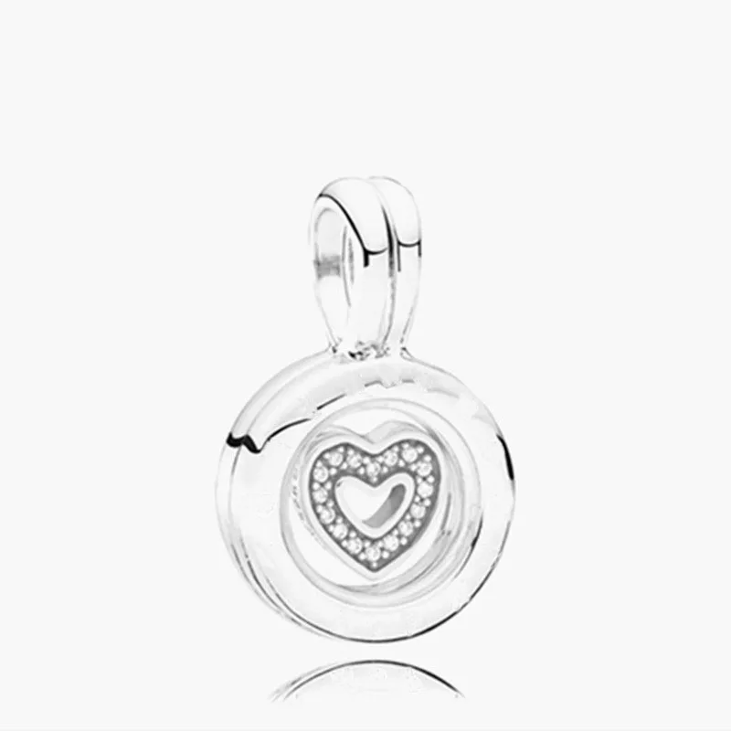 

Authentic 925 Sterling Silver Charm New Floating Heart Fashionable Pendant Fit Pandora Women Bracelet & Necklace Diy Jewelry