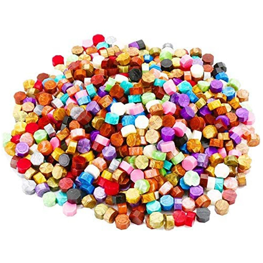 

742PCS Sealing Wax Seal Beans Stamp Beads For Vintage Craft Envelope Wedding Wax Seal Ancient Sealing Wax Stamp Making Tools