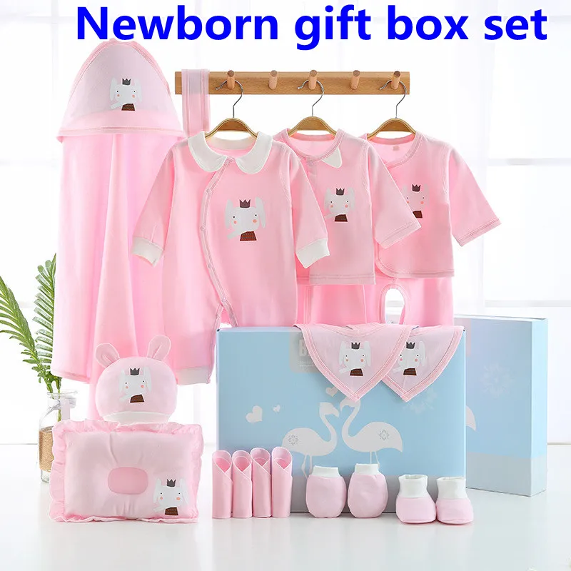 

Летняя хлопковая одежда для новорожденных из 19 предметов, мягкая удобная дышащая детская одежда унисекс без коробки XB06