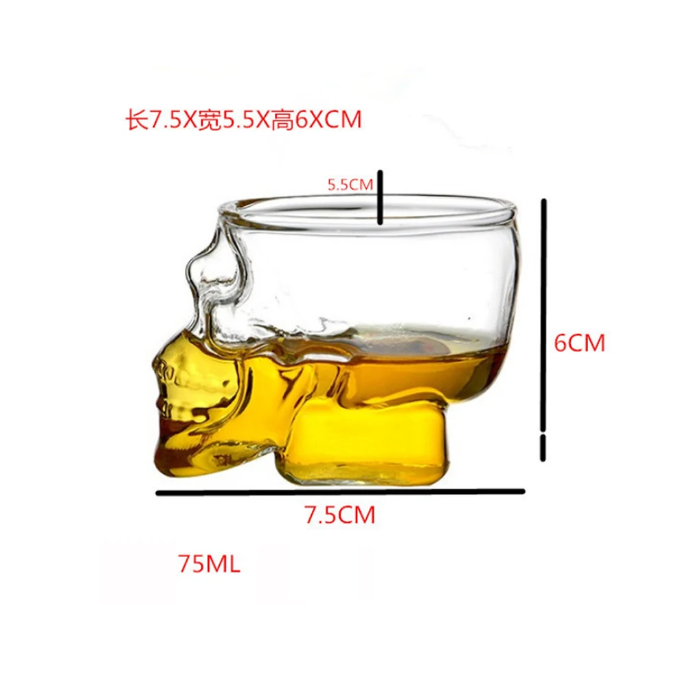 Креативная Хрустальная чашка с черепом водка/Красное вино/коктейльное маленькое