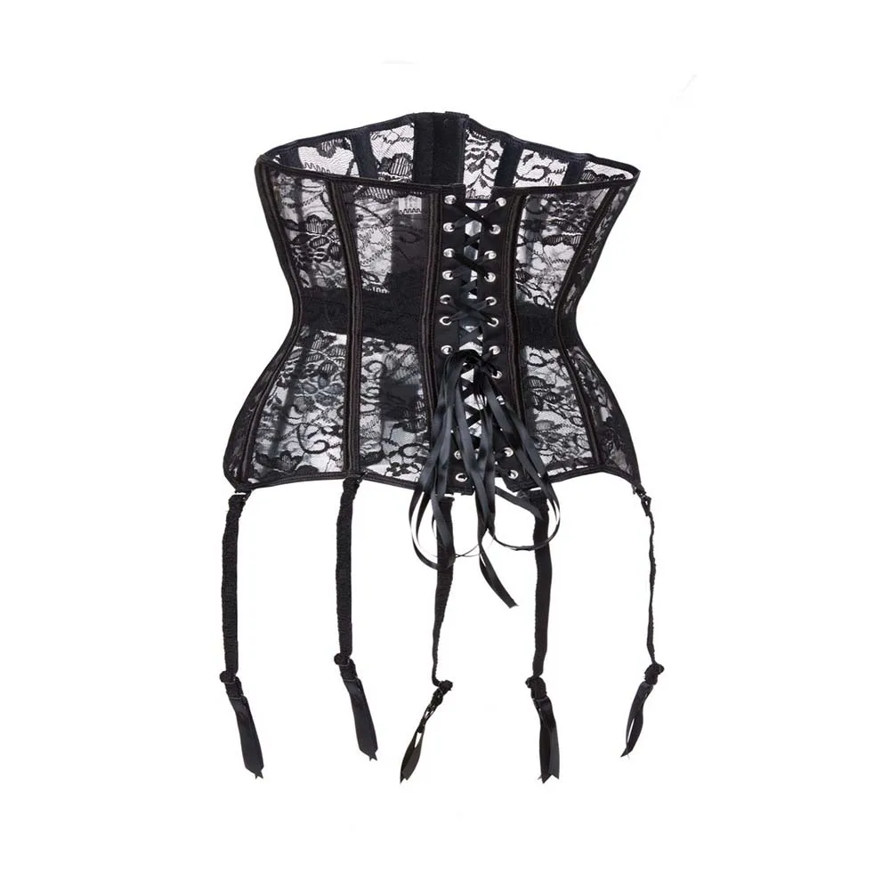 Женский кружевной корсет со средним рукавом для груди талии корректирующий и