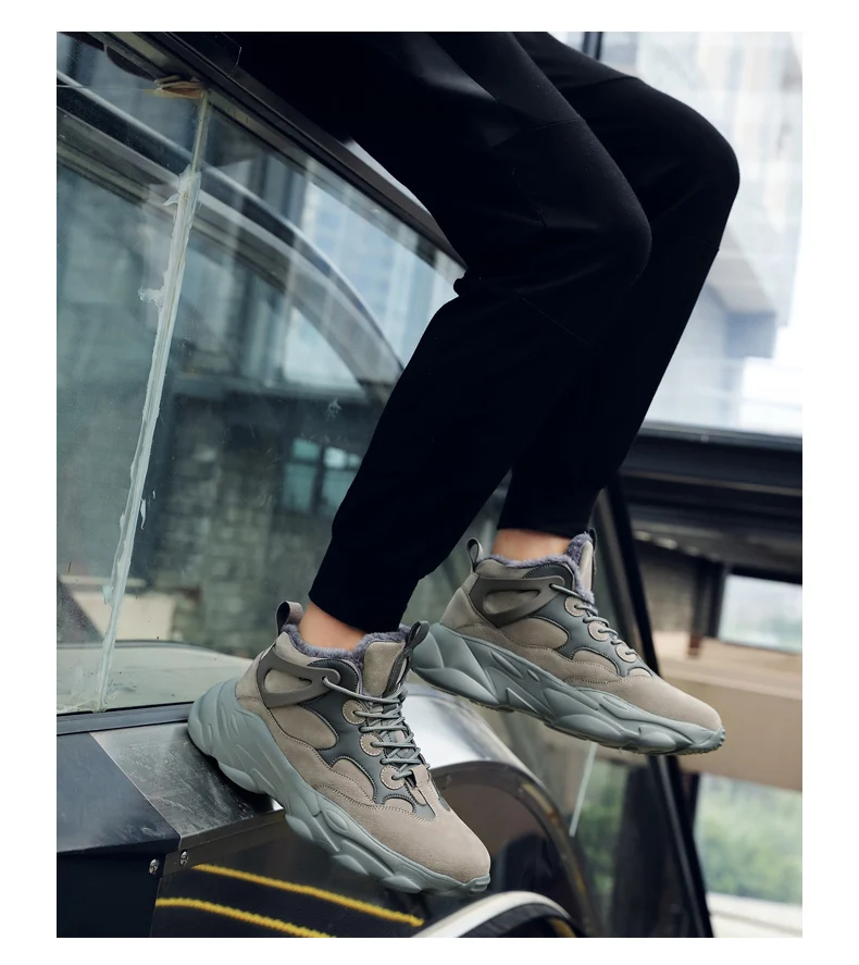 Men's Sneakers Casual Plus Velvet Winter Warm Short Ankle women Boots Plush Man's High-top women Snow Shoes Обувь Мужская