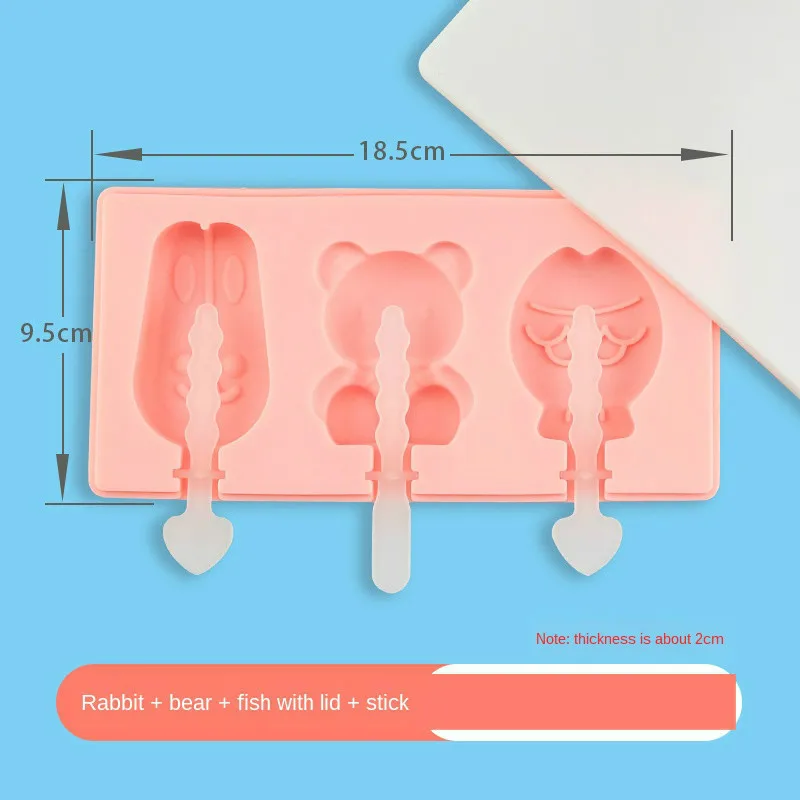 Милый детский комплект одежды силикон льда с крышкой домашнего мороженого Форма