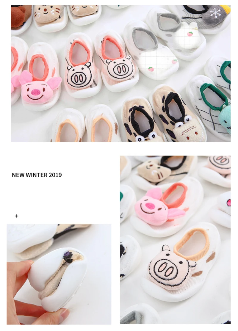 

7 Colors Indoor Slippers Anti-slip Baby Shoes Comfortable Soft Breathable Cotton Sock Shoes Crawling Shoes For Baby Kids Shoes