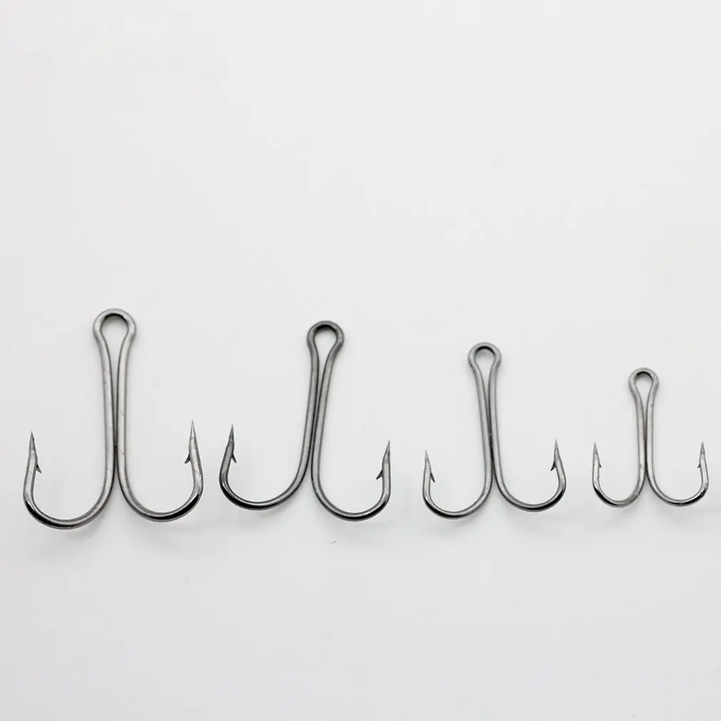 Fishing Hook 20Pcs High Carbon Steel Treble Hooks Tackle Tool Round Bend Fish for Bass Carp | Спорт и развлечения