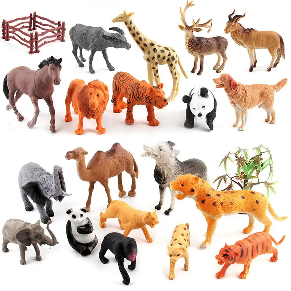 

1 Bag Of Simulation Model Static Animal Modeling Cute Toy Set For Children