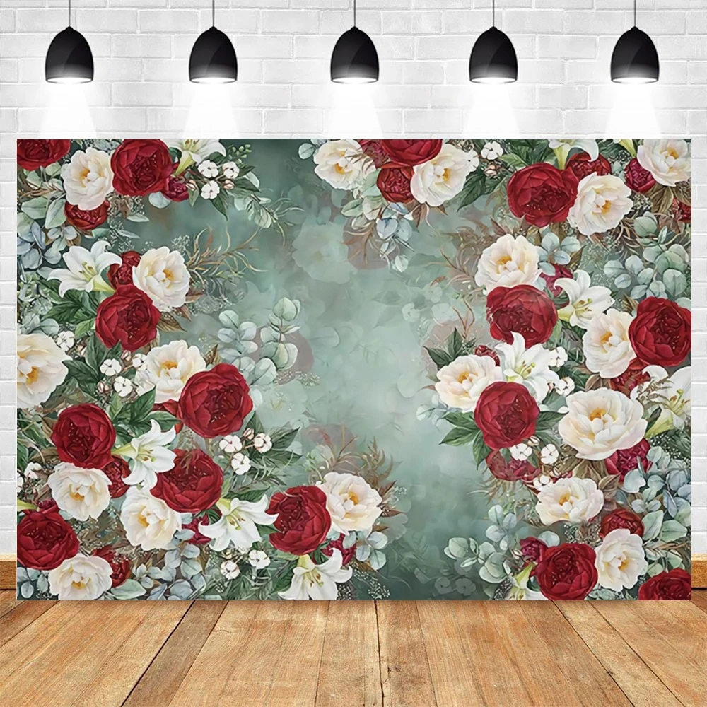 Spring Flower Painting Newborn Baby Portrait Backdrop Vinyl Photography Background For Photo Studio Photophone Photocall Shoot |