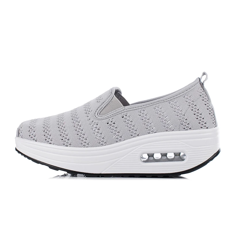 Женские кроссовки для фитнеса на танкетке модная спортивная обувь увеличивающая