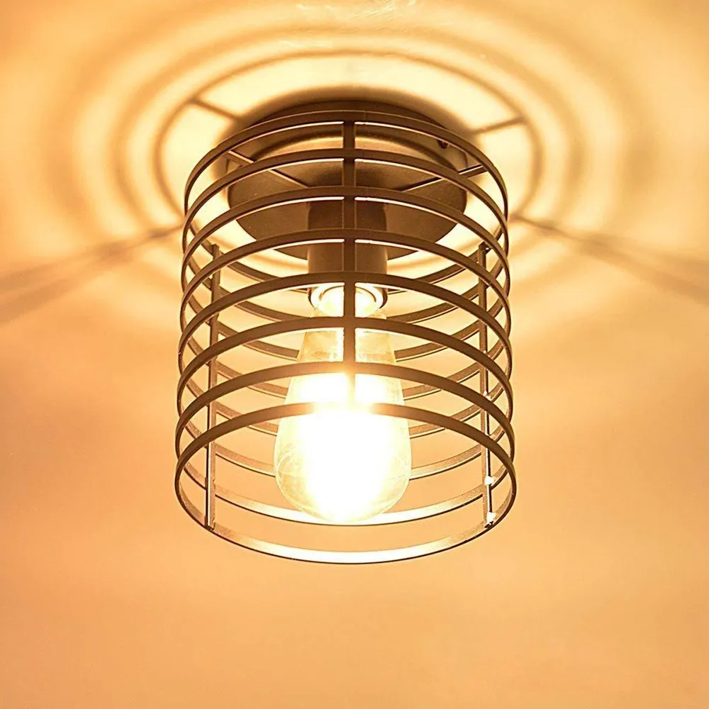 Светодиодная потолочная лампа в виде клетки современный американский железный