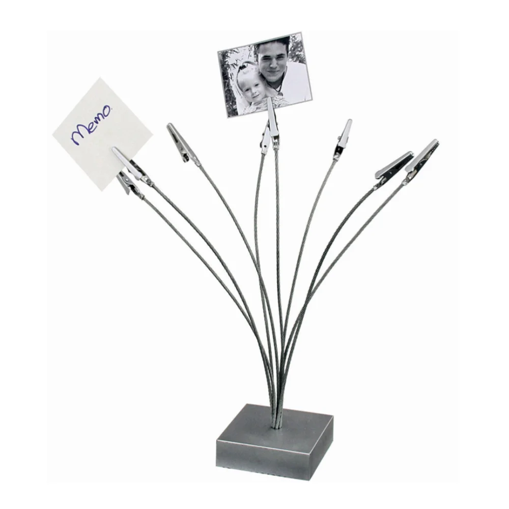 

Desktop Photo Holder Picture Stand Tree with Metal Clips Creative Photo Display Stand (8 Clips)