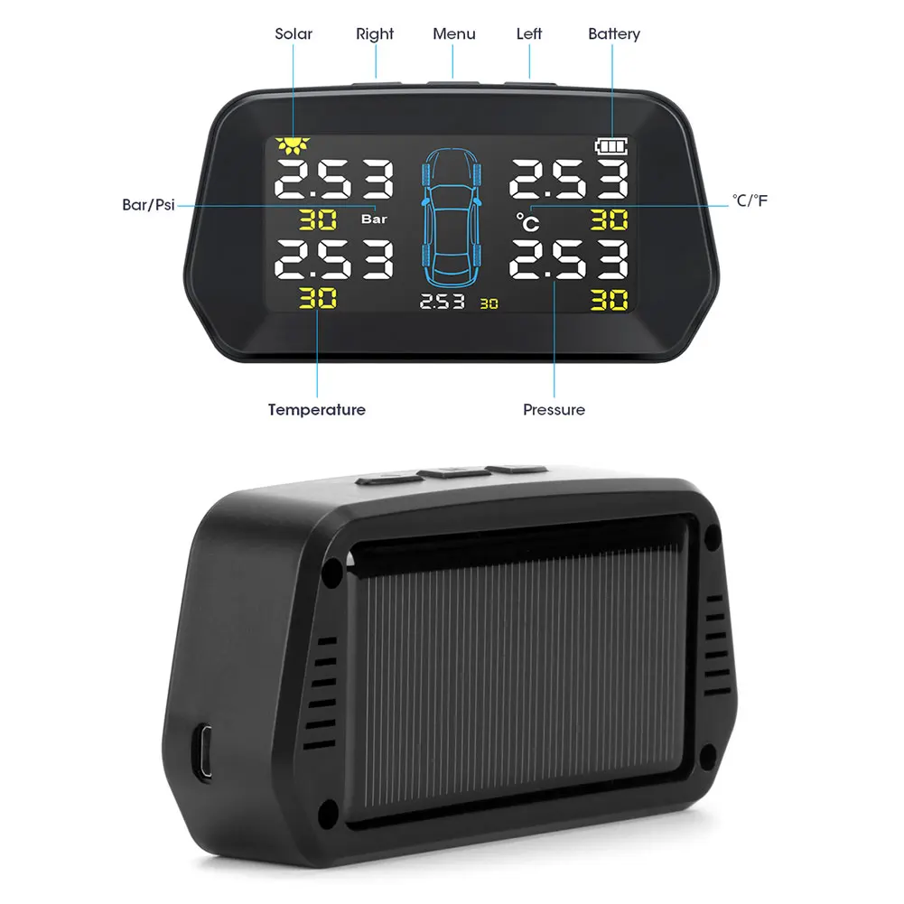 Солнечный Мощность Авто безопасности шины Давление Управление система контроля