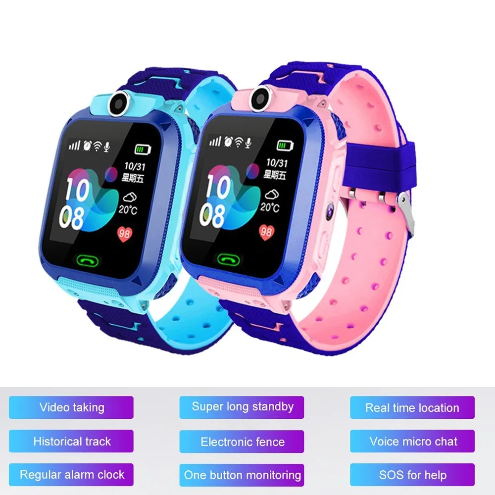 

Q12B Anti-lost Smart Watch GPS Tracker SOS Call GSM SIM Xmas Gifts For Kids Kids Watches Smart Watch For Kids