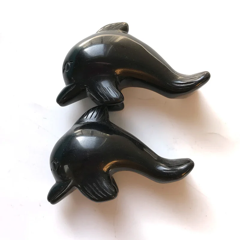 Натуральный черный цвет яркий ДЕЛЬФИН ручной резьбы красивый дизайн доступная