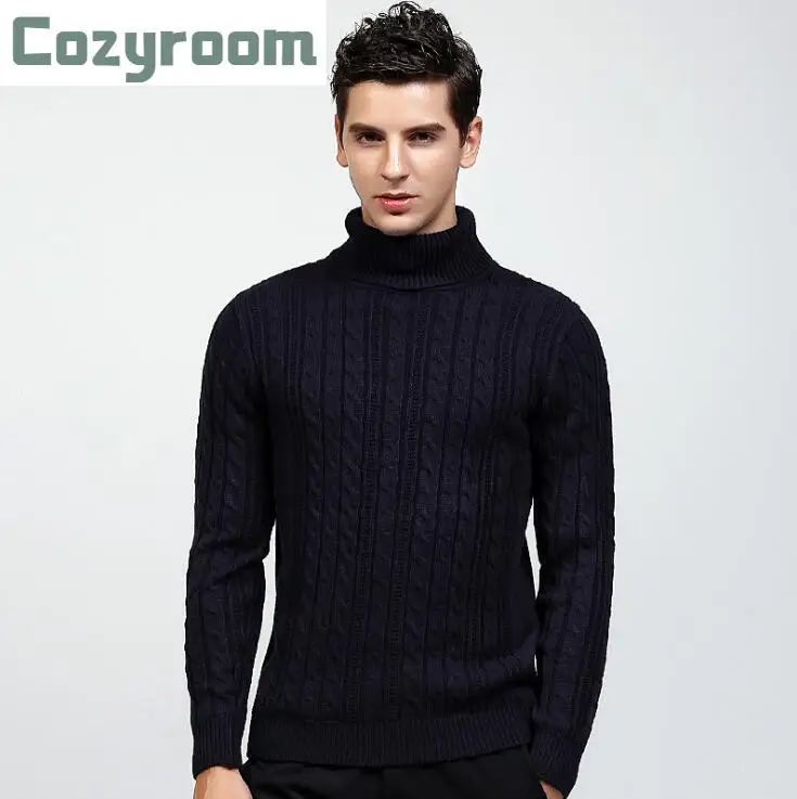 

High Quality 2021 new Men's Turtleneck Pullover Youth Korean Slim Simple Solid Color Primer shirt Men Fashion Knitwear