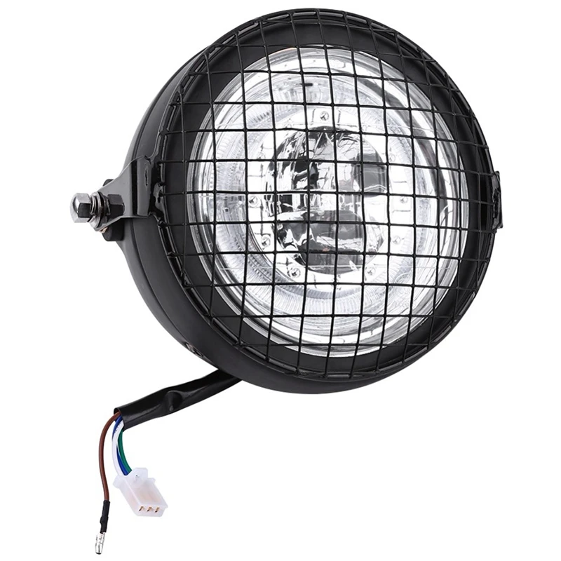 Универсальная передняя фара мотоцикла 6 5 дюйма + сетчатый абажур для CG125 GN125 Cafe Racer