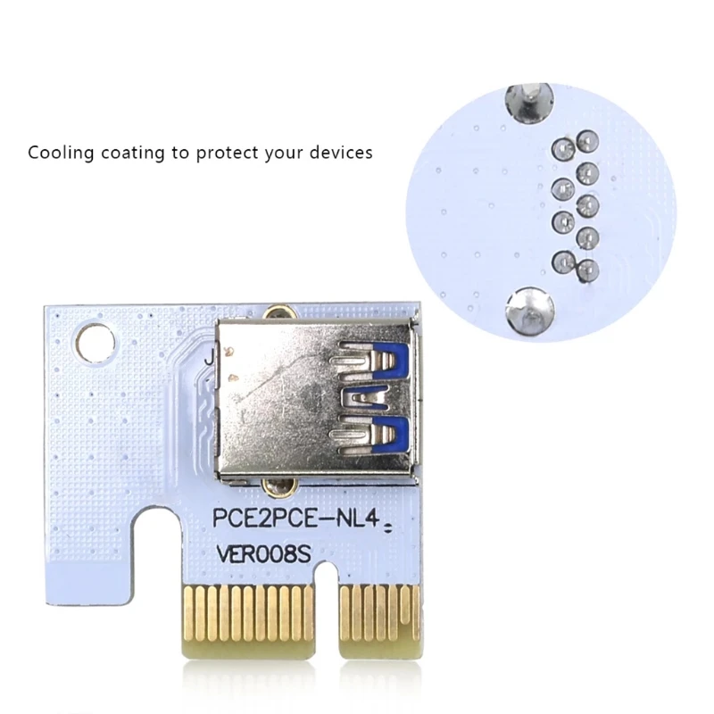 

Райзер-карта PCI-E, USB 3,0 кабель 1 PCI-E 1X, SATA 4 контакта 6 контактов 15 контактов для видеокарты VER008S