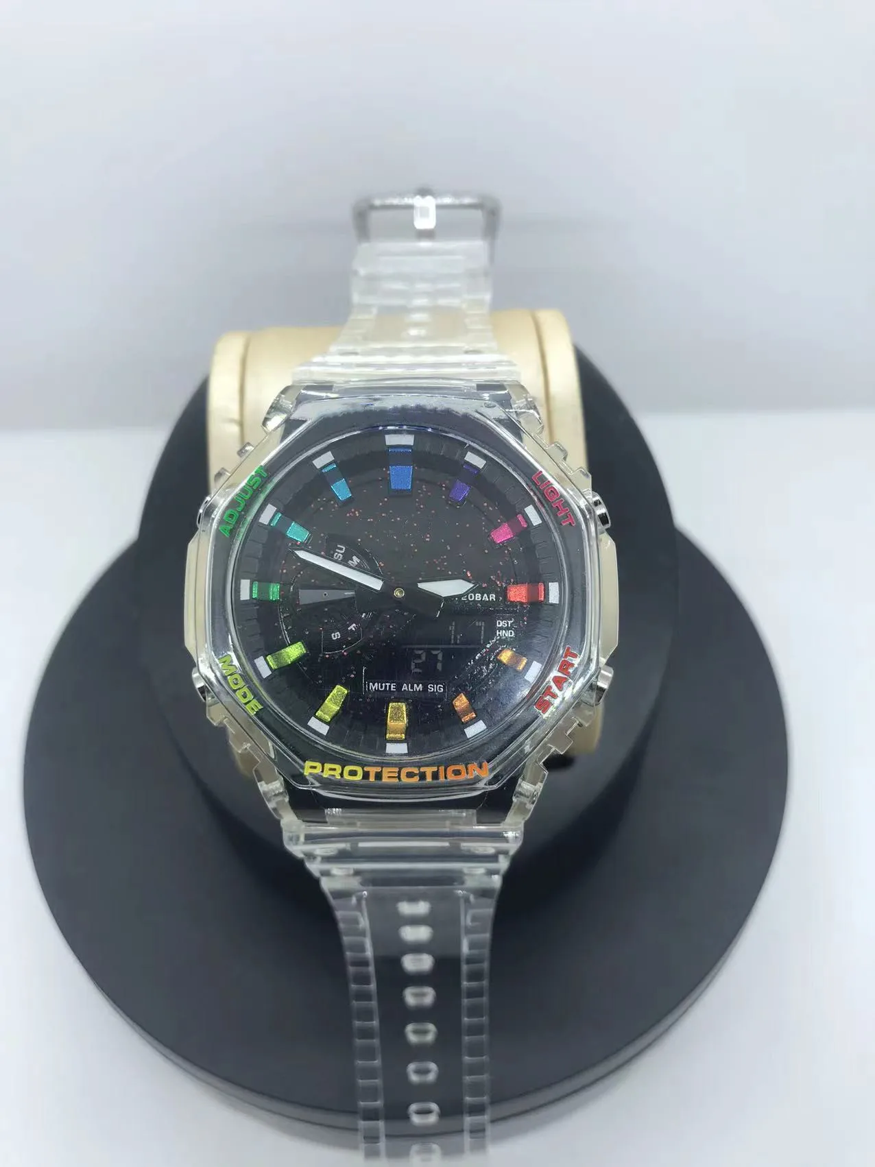 

Новые модели Shock 2100 светодиодный цифровые многофункциональные женские часы повседневные спортивные наручные часы с двойным дисплеем Силик...