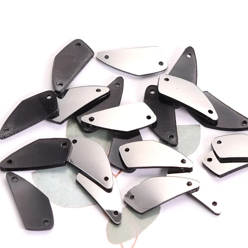 Высокое Качество гематит 20 шт Flatback Акриловые зеркальные пришивные стразы