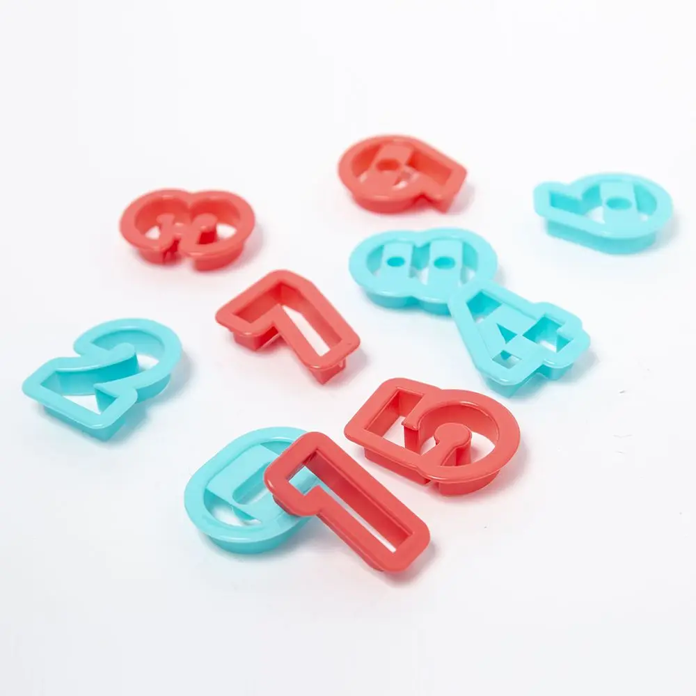 10 шт./компл. 3D форма с цифрами DIY Fondant для торта резак печенья Форма украшения