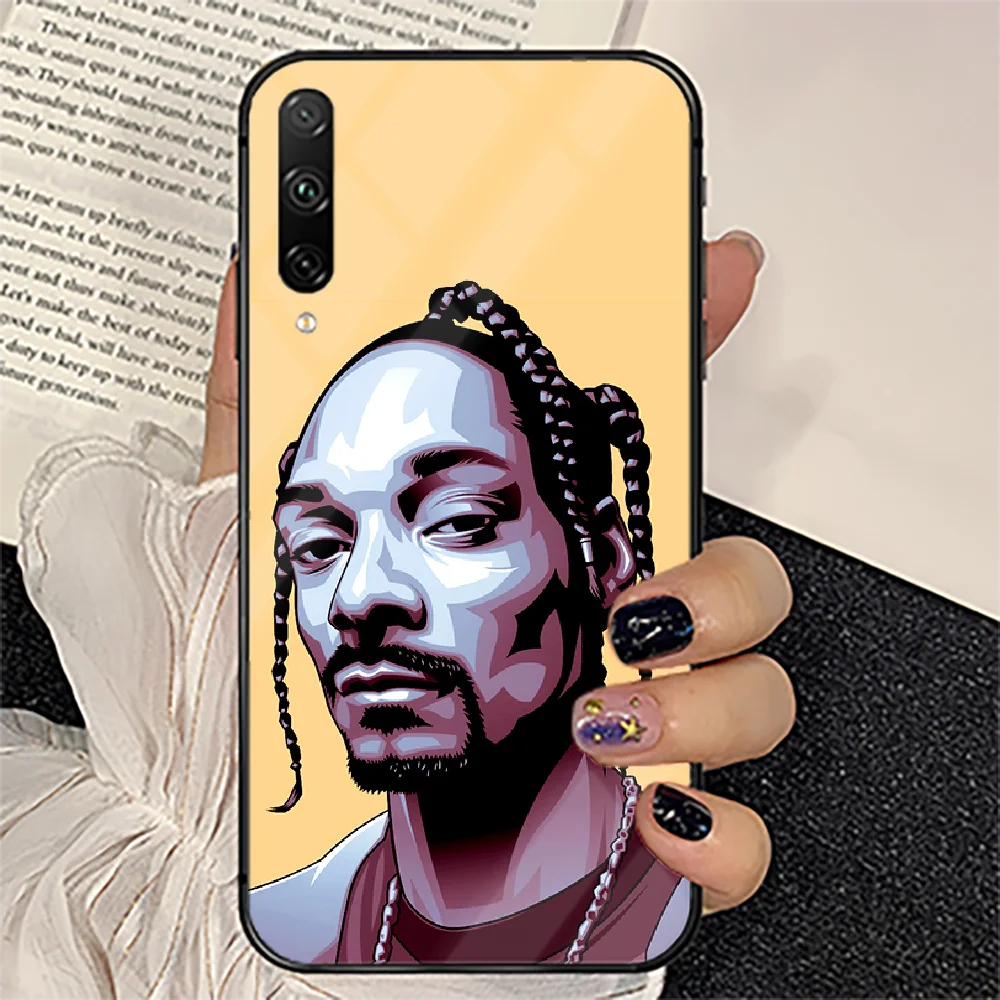 

Fashion American Rapper Snoop Dogg Phone Tempered Glass Case Cover For huawei honor 7 8 9 10 20 A X S lite i pro Painting Luxury