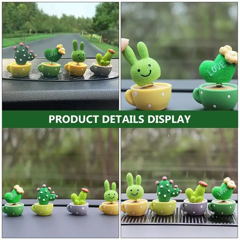 Adornos de resina Mini para coche, decoraciones creativas para bons&aacute;i, 6 uds.-4