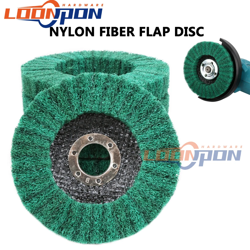 

115mm/4.5inch Nylon Fiber Flap Polishing Wheel Disc 180 Grit For Angle Mill For Wood Metal Polishing 1-10pcs