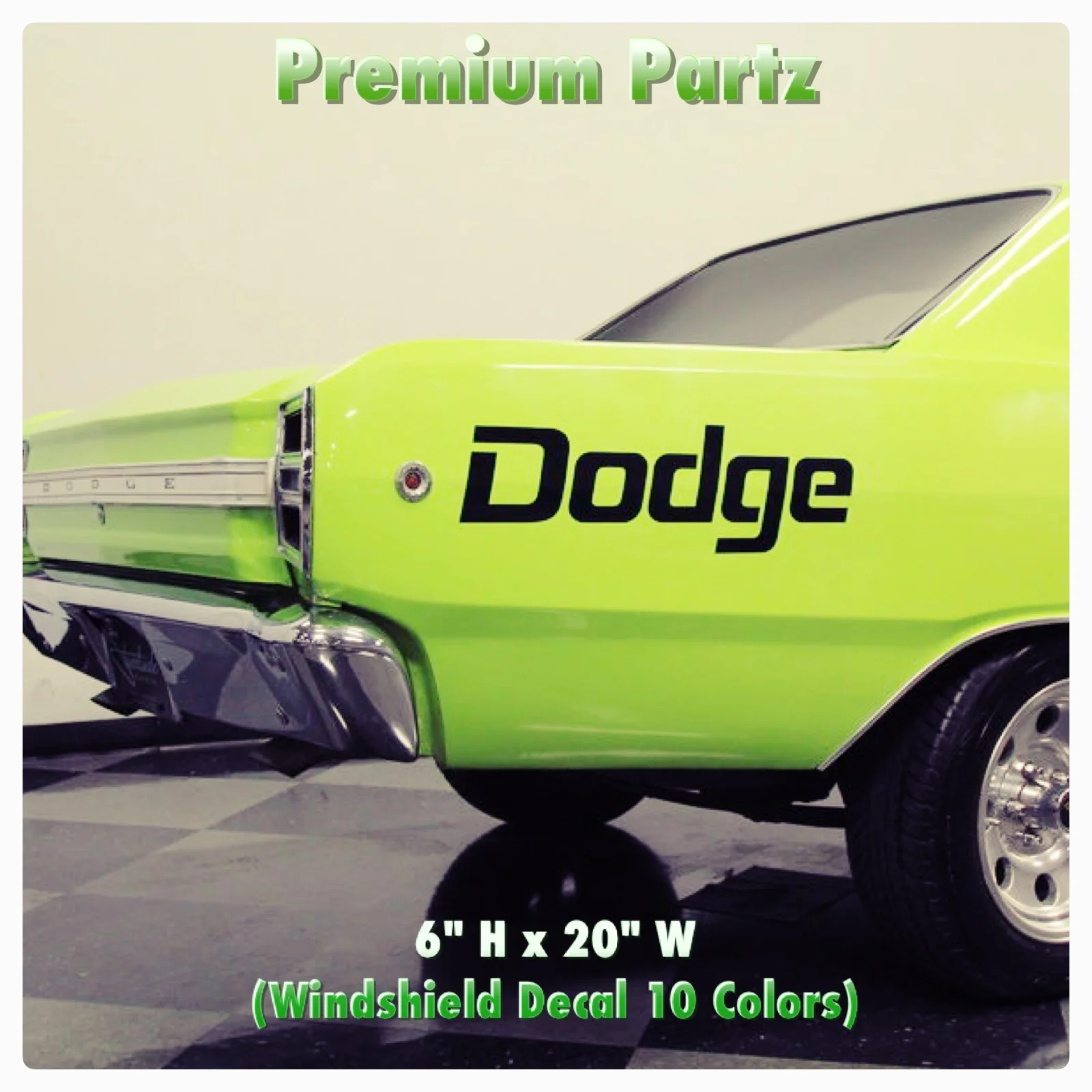 

For 2PC 1950-2017 Dodge Cuda Mopar Hellcat Body Windshield Decal New 10 Colors//