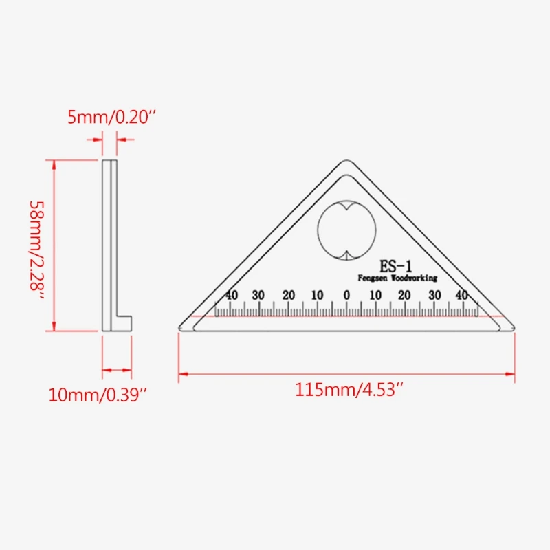 Woodworking Layout Gauge Aluminum Alloy Scribing Triangle Angle Ruler Square Metric Protractor Measure Tool | Инструменты