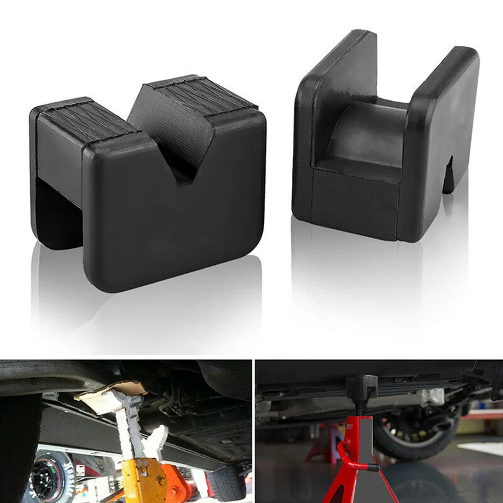 

2*Jack Pad Adapter For Jack Stand 2-3 Ton Universal Rubber Slotted Frame Rail Durable And Practical Adapter