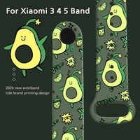 cartoon strap for xiaomi mi band 5 4 3 replaceable bracelet silicone printing soft wristband for xiaomi mi band 5 band 4 strap