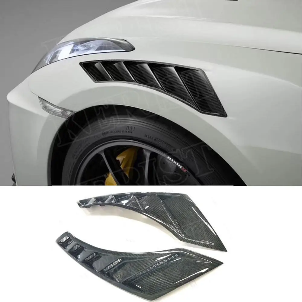 

For Nissan R35 GTR 08-17 NIS Style Carbon Fiber Fender Vent Glossy Finish Wheel Arch Cover Air Duct Fit CBA DBA MY17