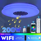 Современный RGB светодиодный потолочный светильник с Wi-Fi, 200 Вт, домашнее освещение, музыкальный светильник с приложением ing, bluetooth, лампа для спальни, умный потолочный светильник с дистанционным управлением