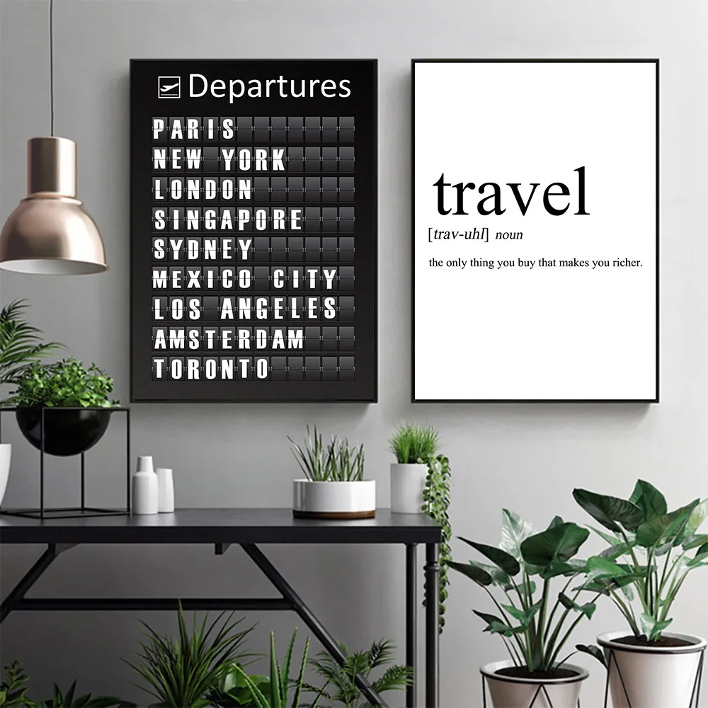 Настенное искусство домашнее украшение холст печать картина модульный алфавит