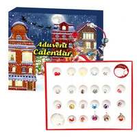 christmas diy beading christmas advent calendar blind box glass bead crystal bracelet for little girls and adults