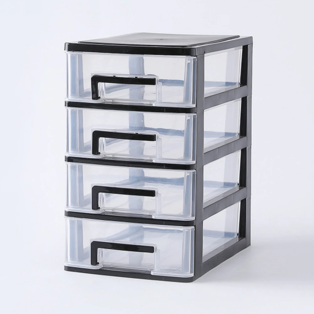 4 Layers Transparent Desktop Drawer Type Storage Box Plastic Mini Cosmetics Organizer Sundries Holder | Дом и сад