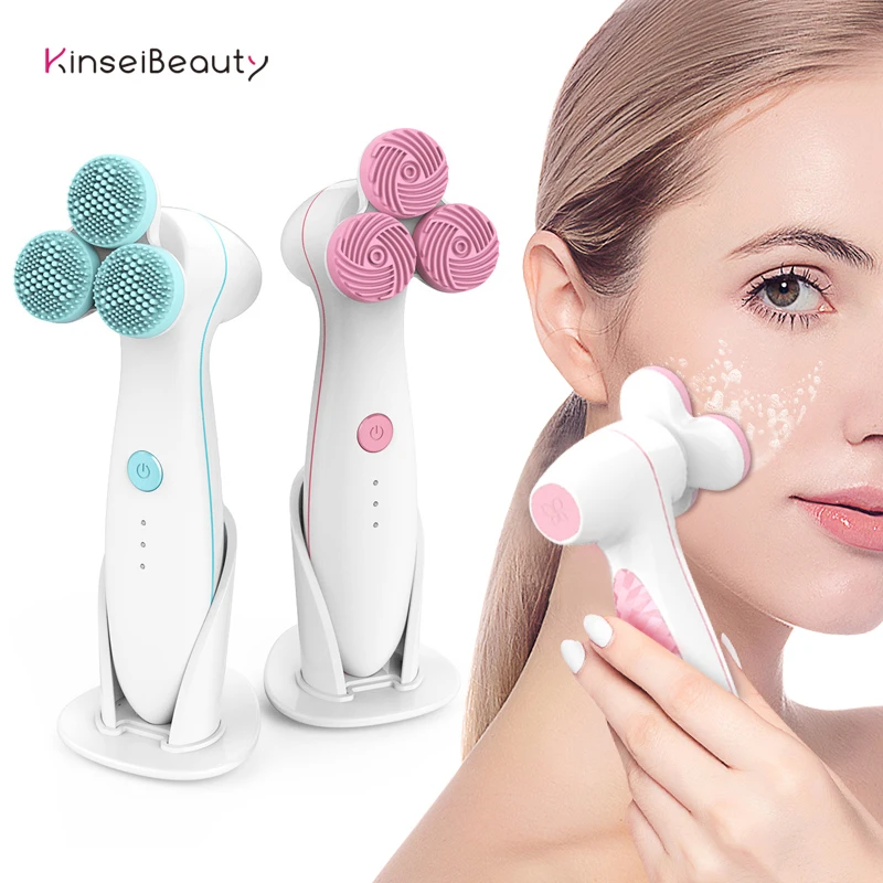 Силиконовая Очищающая щетка для лица средство удаления угрей прыщей