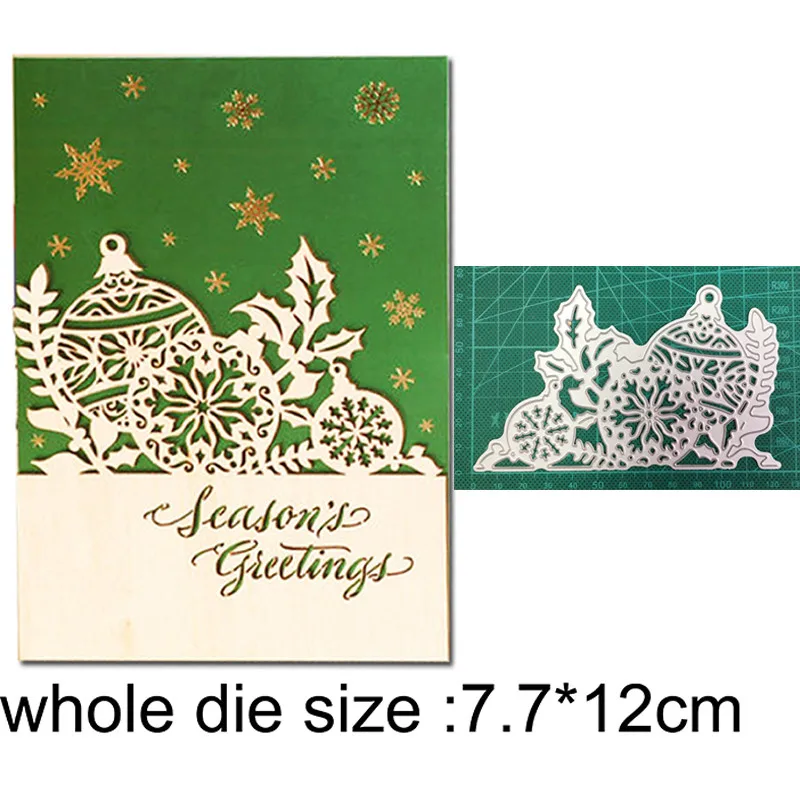 

Christmas Ornament Flowers Metal Cutting Dies For DIY Scrapbooking Paper And Card Making Decorative Embossing Die Cut Craft Dies