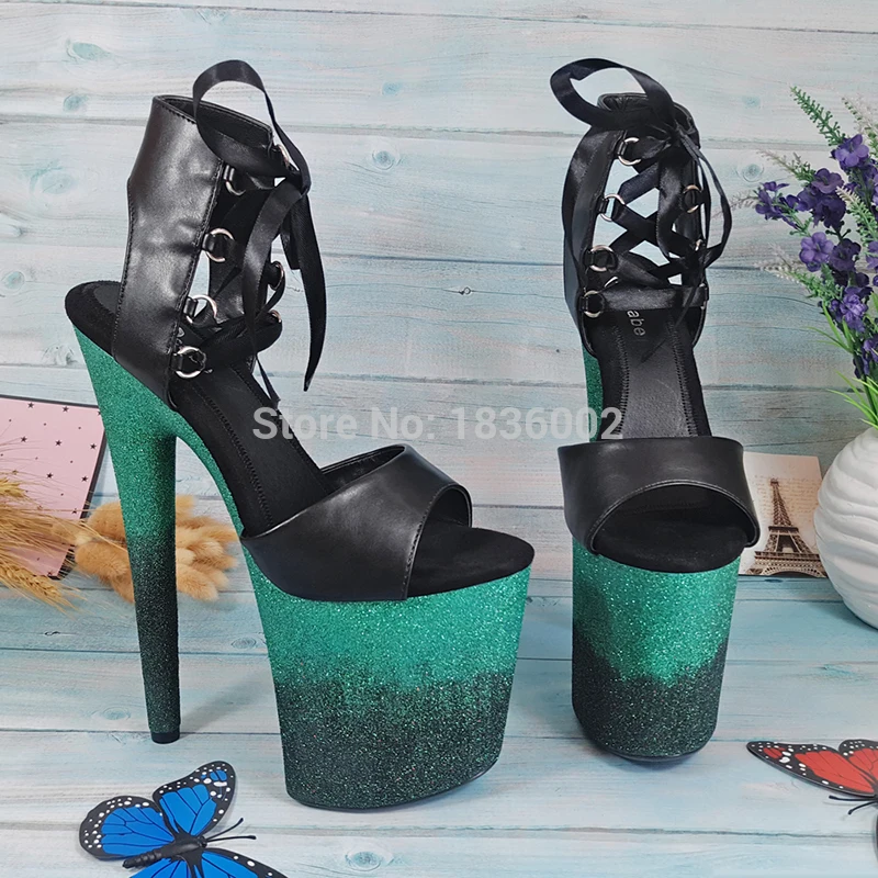 Летние новые женские разноцветные блестящие босоножки Leecabe на платформе обувь