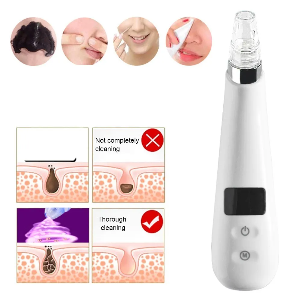 

Blackhead Remover Vacuum Facial Pore Cleaner Electronic LED Display Comedone Extraction Kit Remover Tools