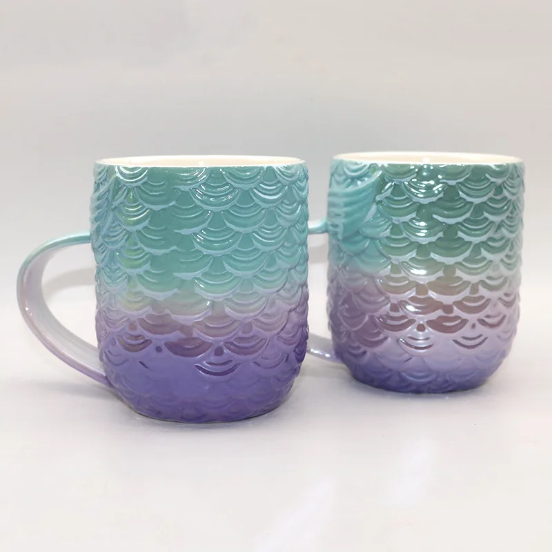 Красота Русалка ручка большой вместимости для чая Молоко чашки и кружки