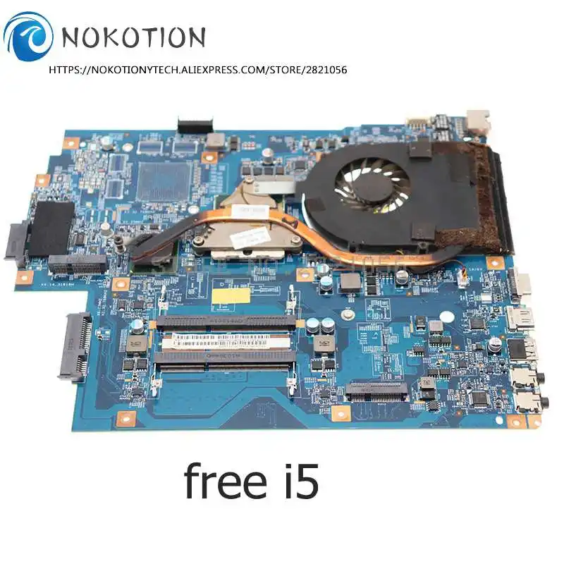 NOKOTION для Acer Aspire 7741 7741G материнская плата I5 ЦП + радиатор подходит ACER 7551 7551g PC
