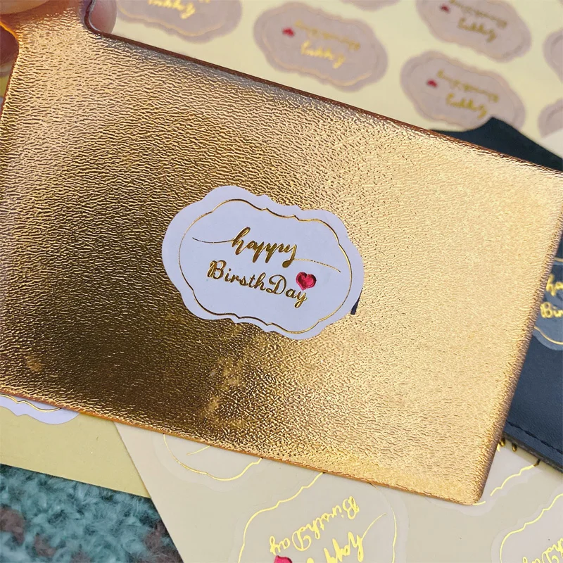 Самоклеящиеся крафт-наклейки в форме облака с надписью Thank you happy birthday 120 шт./лот |