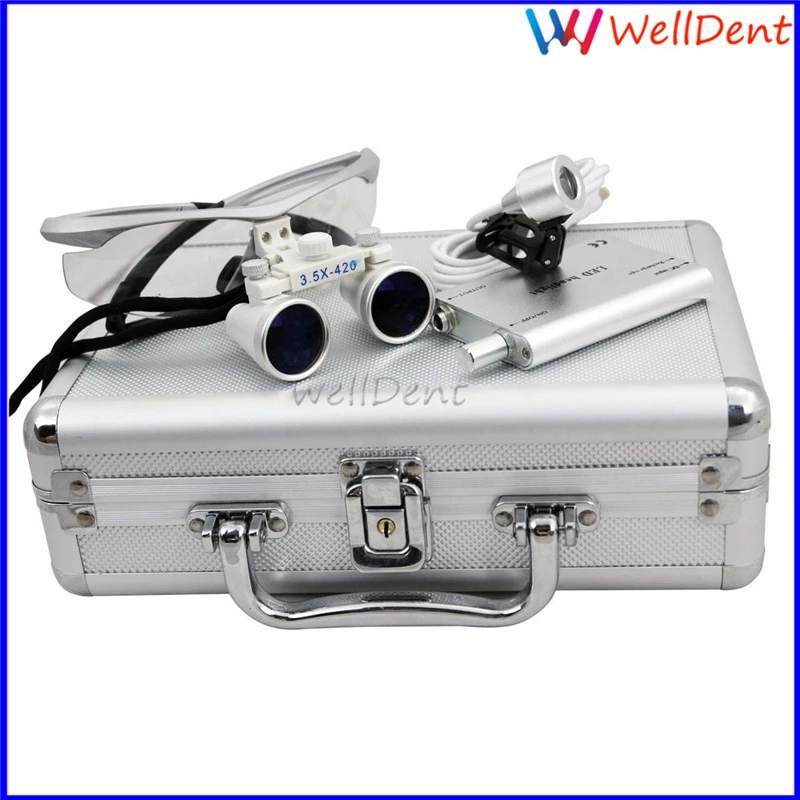 Dental Surgical Oral Loupe Metal Case 2.5x/3.5x Enlarger Lens First Time User Surgical Oral Loupe Dentist Magnify Glasses